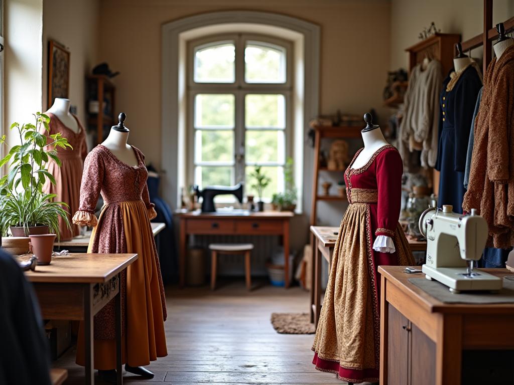 Atelier de confection de costumes historiques à Rouen